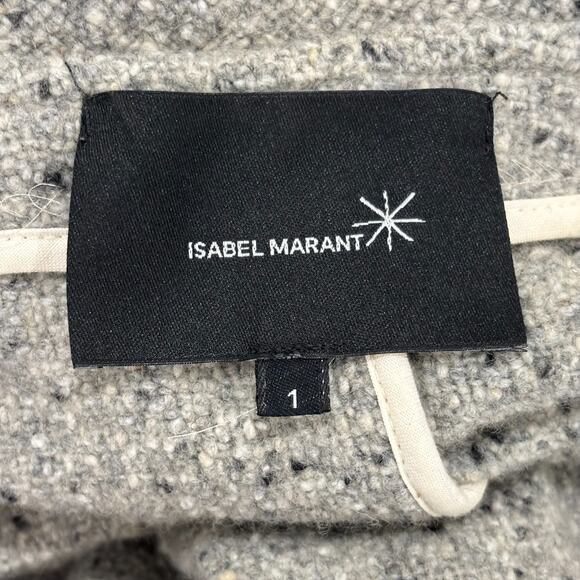 Isabel Marant Etoile Size 1 (S) Gray Wool Tweed Cardigan Sweater Designer - Picture 2 of 7
